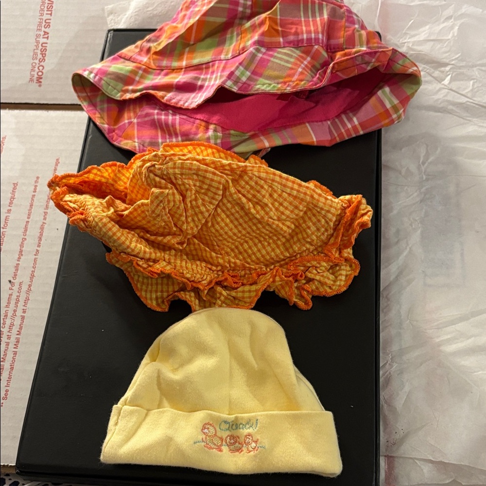 Set of 3 children’s hats U.S. Polo Assn. Kids Plaid and Gingham Hat Set included